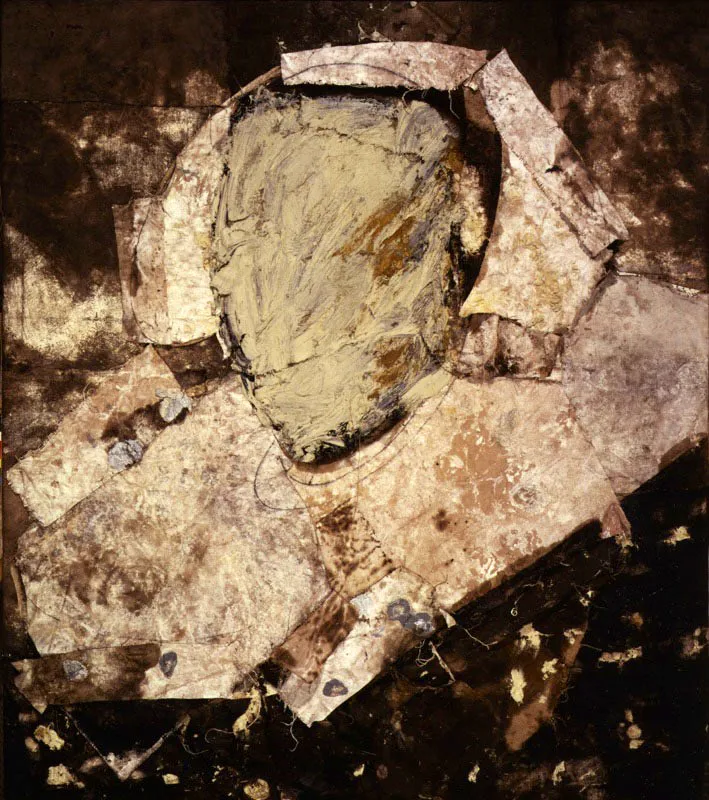 Retrato de una dama con cuello blanco. 1993. Óleo sobre arpillera. 200 x 180 cm