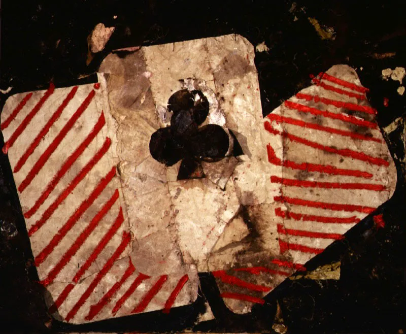 Tres cartas. 1993. Óleo sobre arpillera. 65 x 96 cm