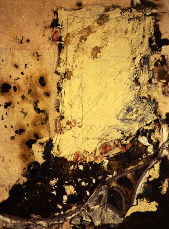 La bota. 1994. Óleo sobre arpillera. 201 x 150 cm