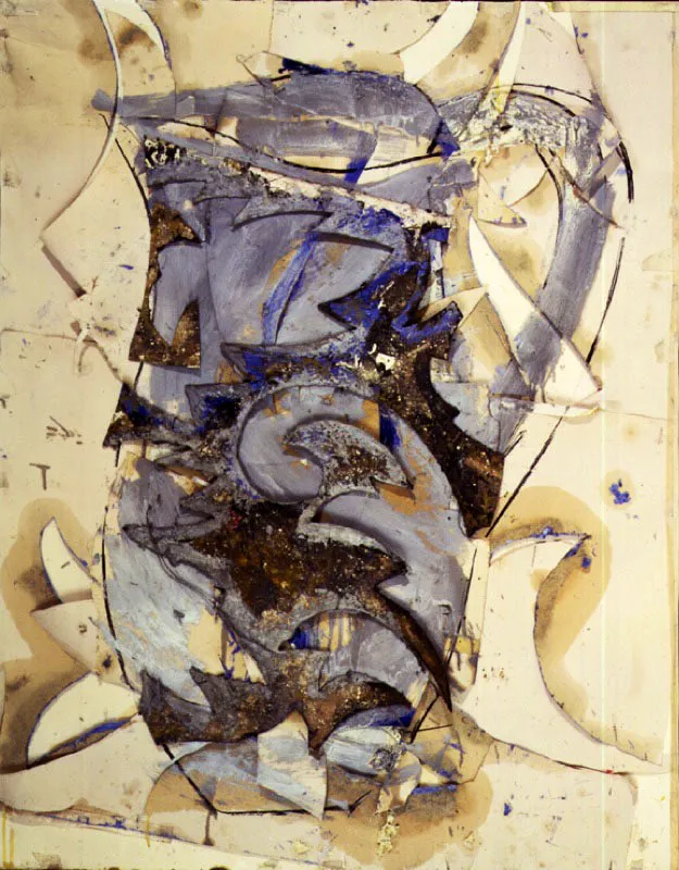 El jarrn. 1994. Encasticas sobre papel. 101 x 81 cm 