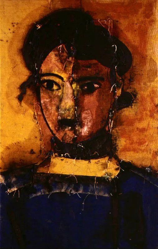 Marguerite. 1997. leo sobre arpillera. 184 x 120 cm 