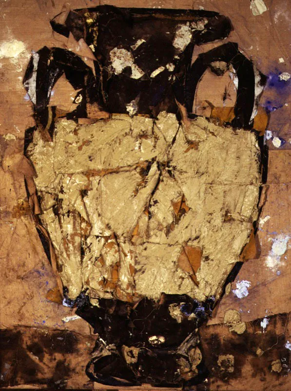 Vasijas griegas II. 1995. Óleo sobre arpillera. 258 x 198 cm