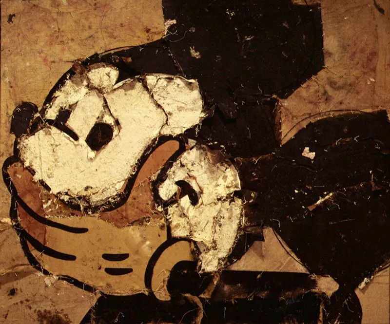 Mickey Mouse IV. 1990. leo sobre arpillera. 187 x 218 cm 