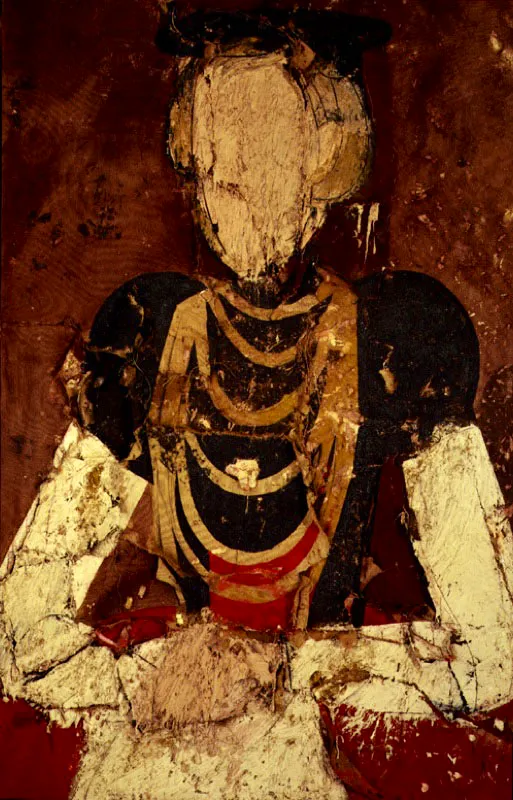 Retrato de una dama. 1990. Óleo sobre arpillera.193 x 127 cm