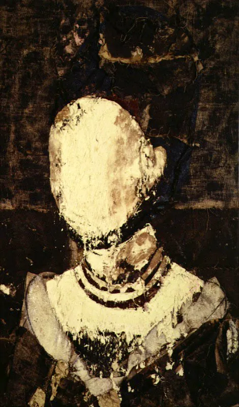 Portrait of a young woman. 1991. Óleo sobre arpillera. 185 x 111 cm
