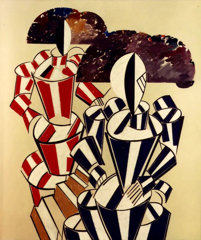 Dos reinas. 1982. Óleo sobre tela. 150 x 130 cm