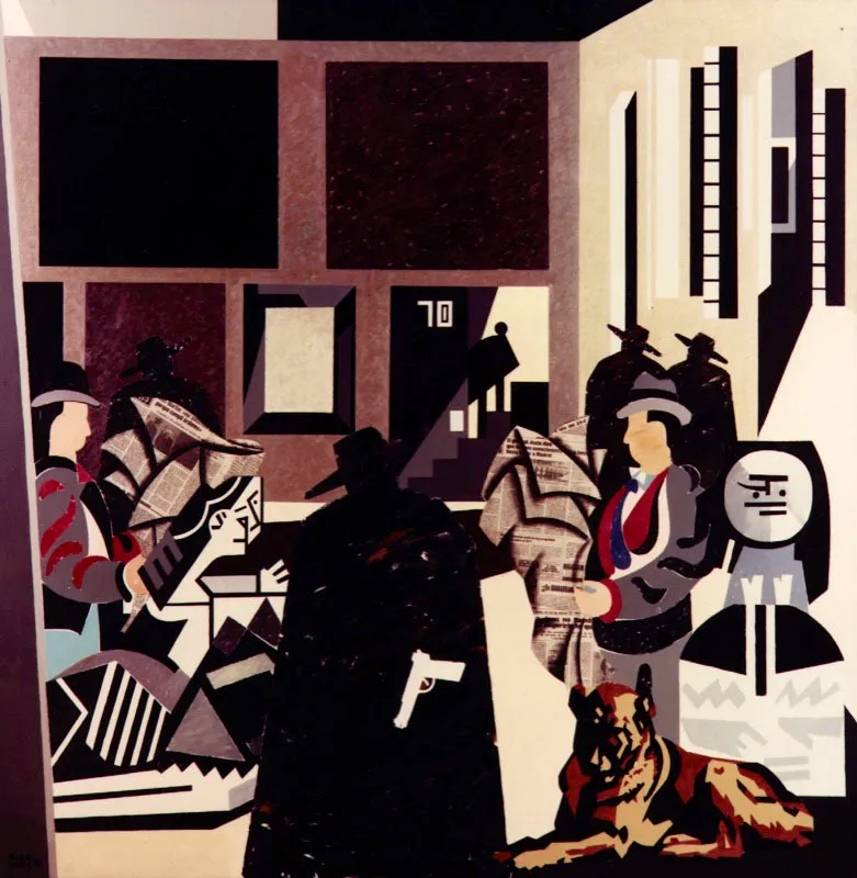 Entrando en el recinto, 1982. Óleo sobre tela, 200 x 200 cm