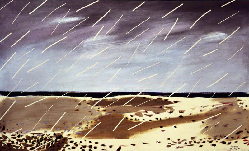 La playa. 1982. Óleo sobre tela. 81 x 130 cm