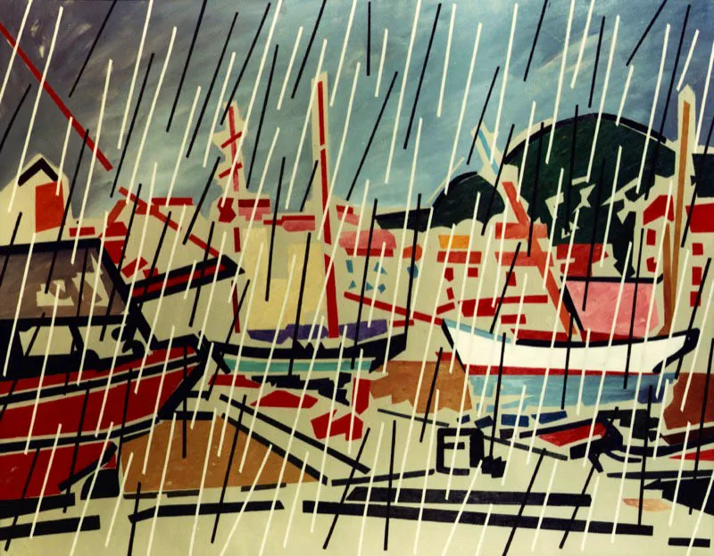 El puerto. 1982. Óleo sobre tela. 130 x 162 cm