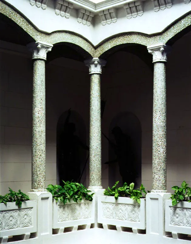 Esquina del patio interior en la segunda planta, contigua al despacho del Presidente de la República.
