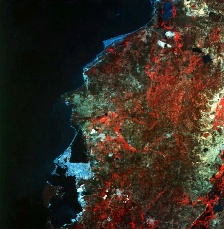 Bahía de Cartagena y ciudad de Cartagena de Indias.
Departamento de Bolívar.