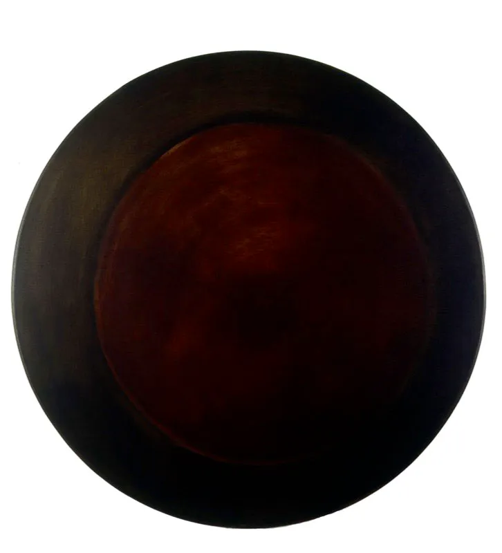 Laguna de Guatavita / 1981 / Óleo sobre lienzo / Diámetro 90 cm Óscar Monsalve