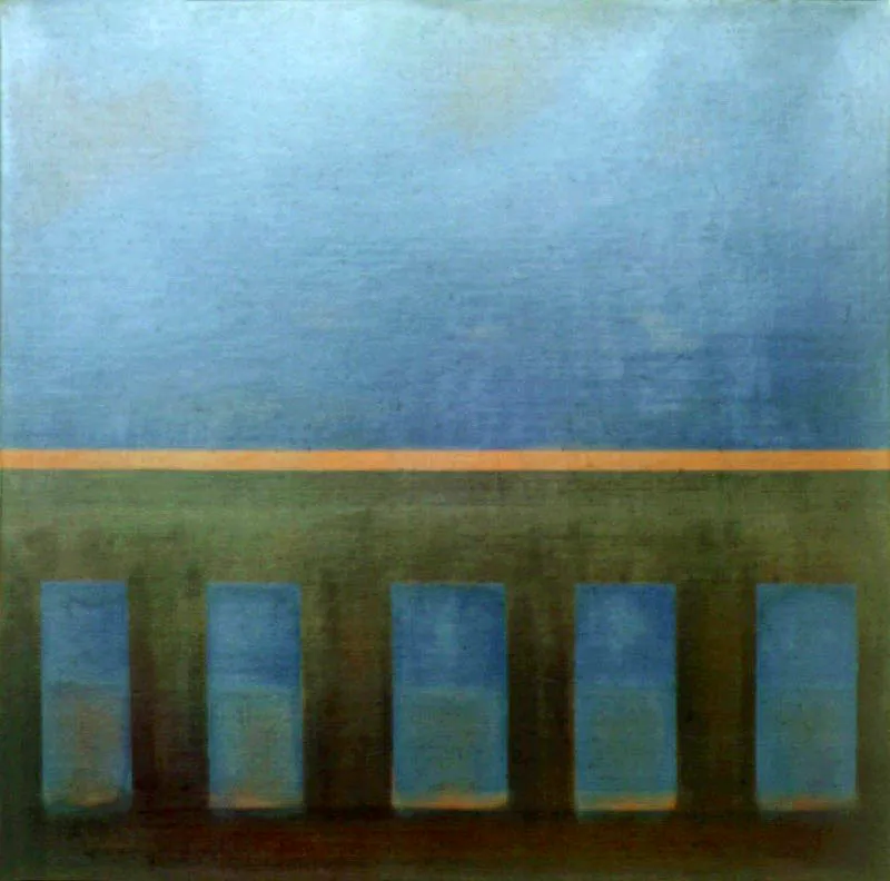 El ro de La Plata / 1979 / leo sobre lienzo / 60 x 60 cm scar Monsalve