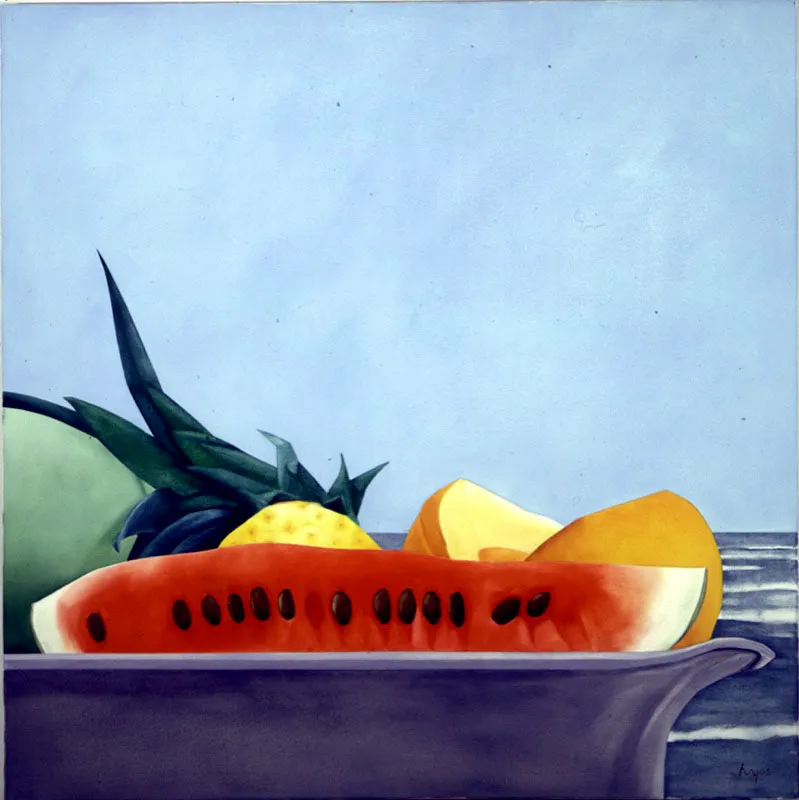 La porcelana / 1998 / Óleo sobre lienzo / 100 x 100 cm Óscar Monsalve