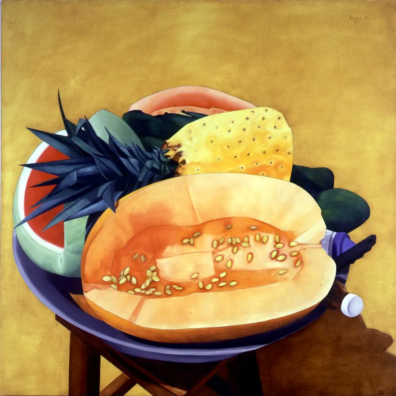 Porcelana del mediodía / 1995 / Óleo sobre lienzo / 120 x 120 cm Óscar Monsalve