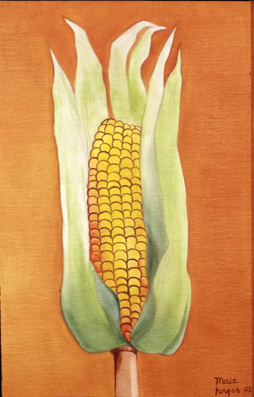 Maíz / 1992 / Óleo sobre lienzo / 40 x 25 cm Óscar Monsalve