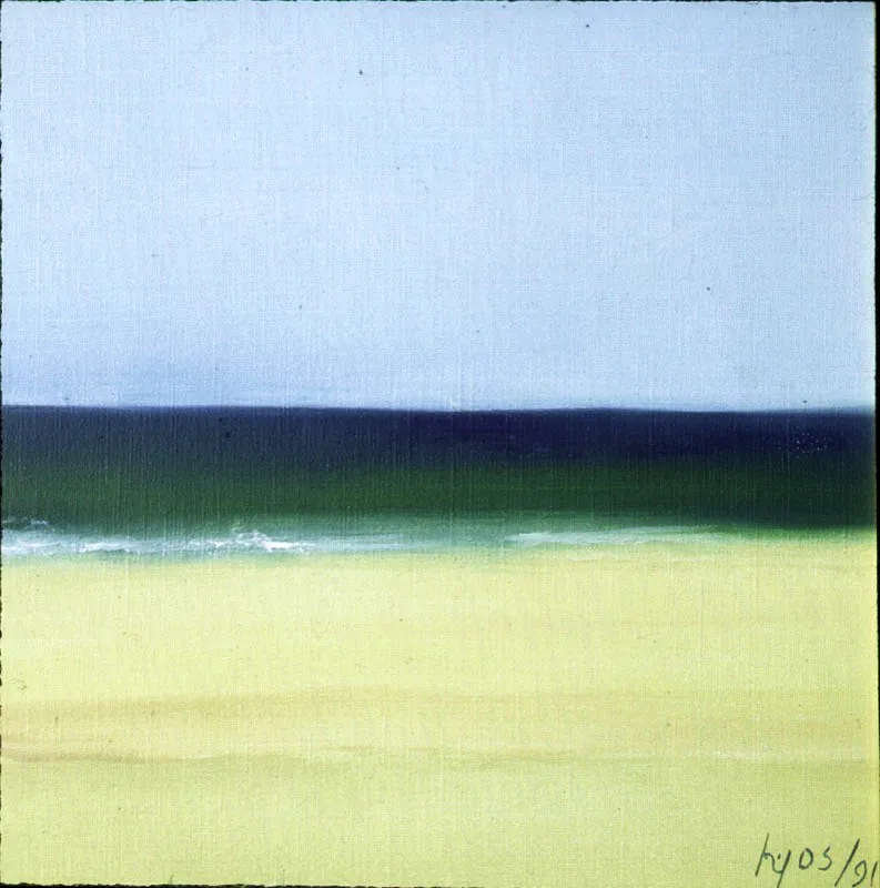 Zag View / 1992 / Óleo sobre lienzo / 25 x 25 cm Óscar Monsalve