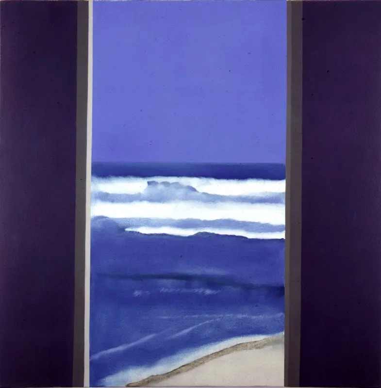 Ventana marina / 1996 / Óleo sobre lienzo / 100 x 100 cm Óscar Monsalve