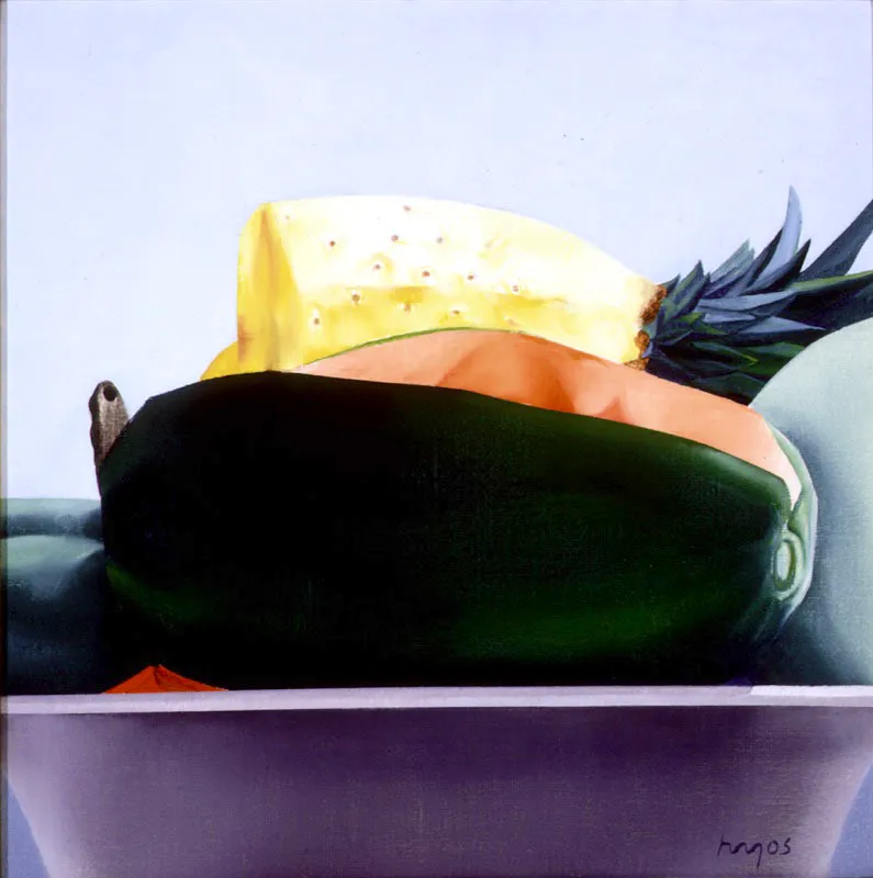 Bodegón del Caribe / 1993 / Óleo sobre lienzo / 30 x 30 cm Óscar Monsalve