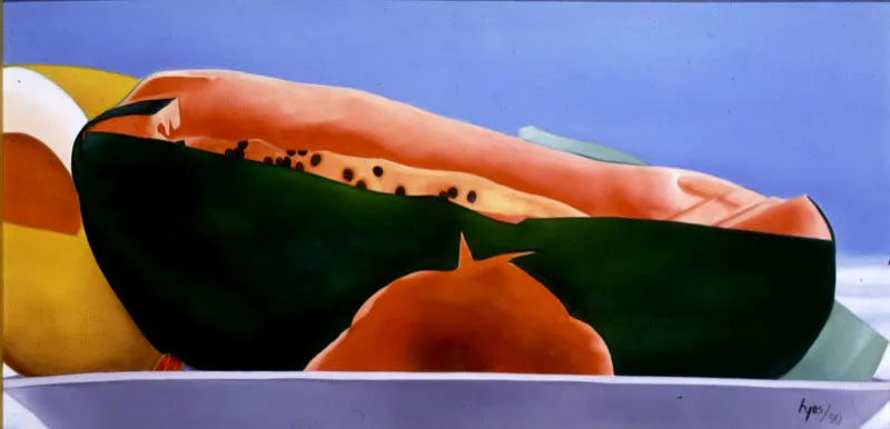 Papaya / 1990 / Óleo sobre lienzo / 60 x 120 cm Óscar Monsalve