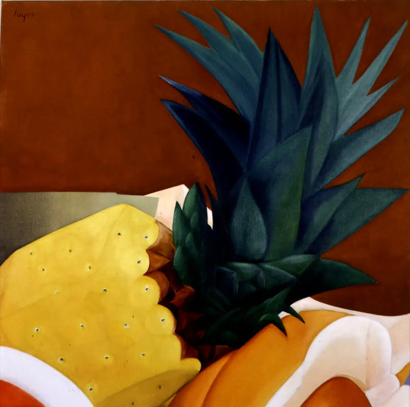 Piña / 1987 / Óleo sobre lienzo / 100 x 100 cm Óscar Monsalve