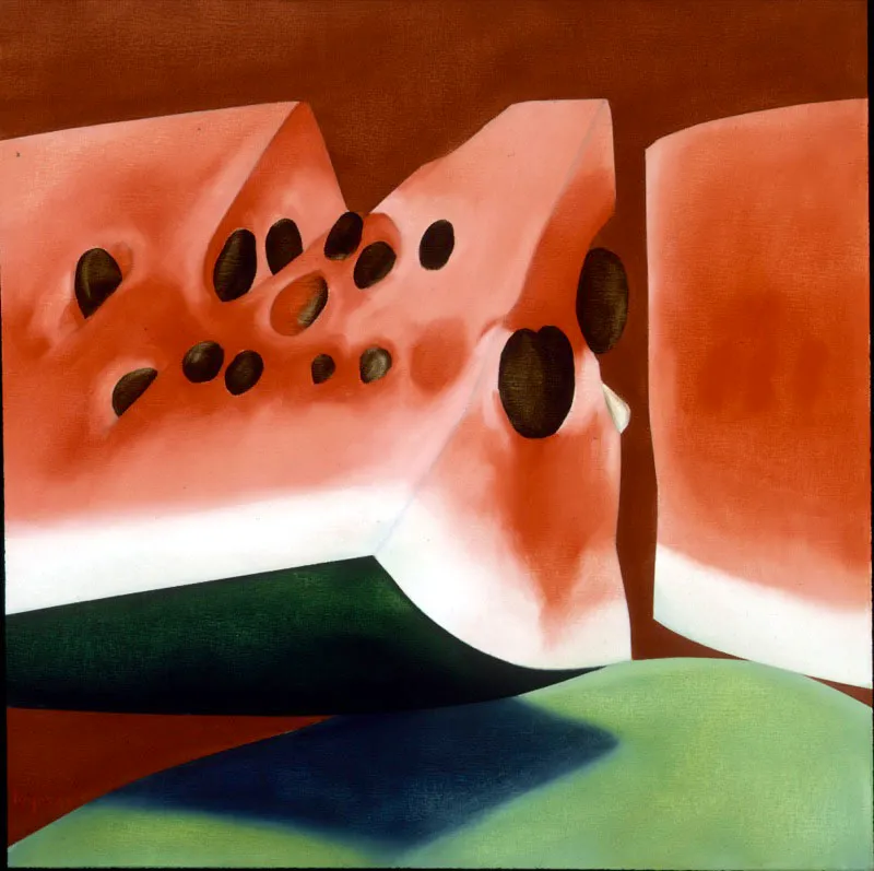 Dos tajadas / 1997 / 
leo sobre lienzo / 60 x 60 cm
 scar Monsalve