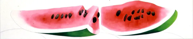 Patillas de La Cordialidad II / 1993 / Óleo sobre lienzo / 50 x 240 cm Óscar Monsalve