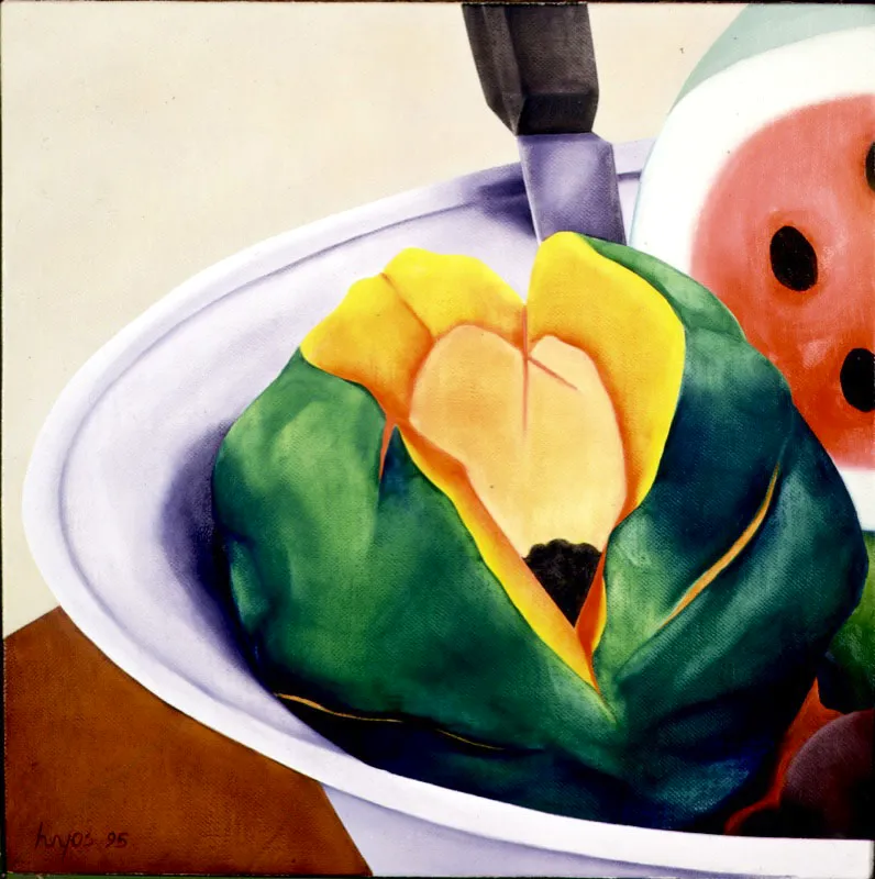 Papaya / 1995 / Óleo sobre lienzo / 60 x 60 cm Óscar Monsalve