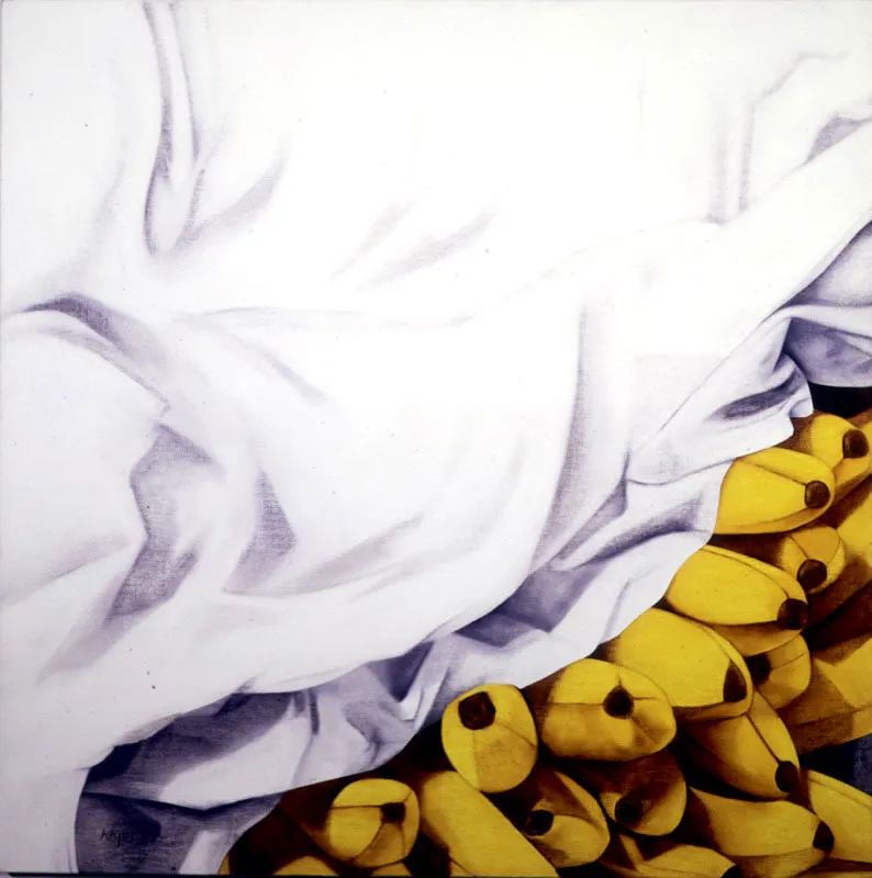 Bananos / 1997 / leo sobre lienzo / 120 x 120 cm
 scar Monsalve