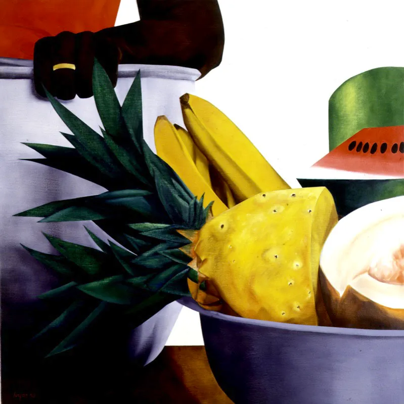 Palenquera / 1993 /
Óleo sobre lienzo / 100 x 100 cm Óscar Monsalve