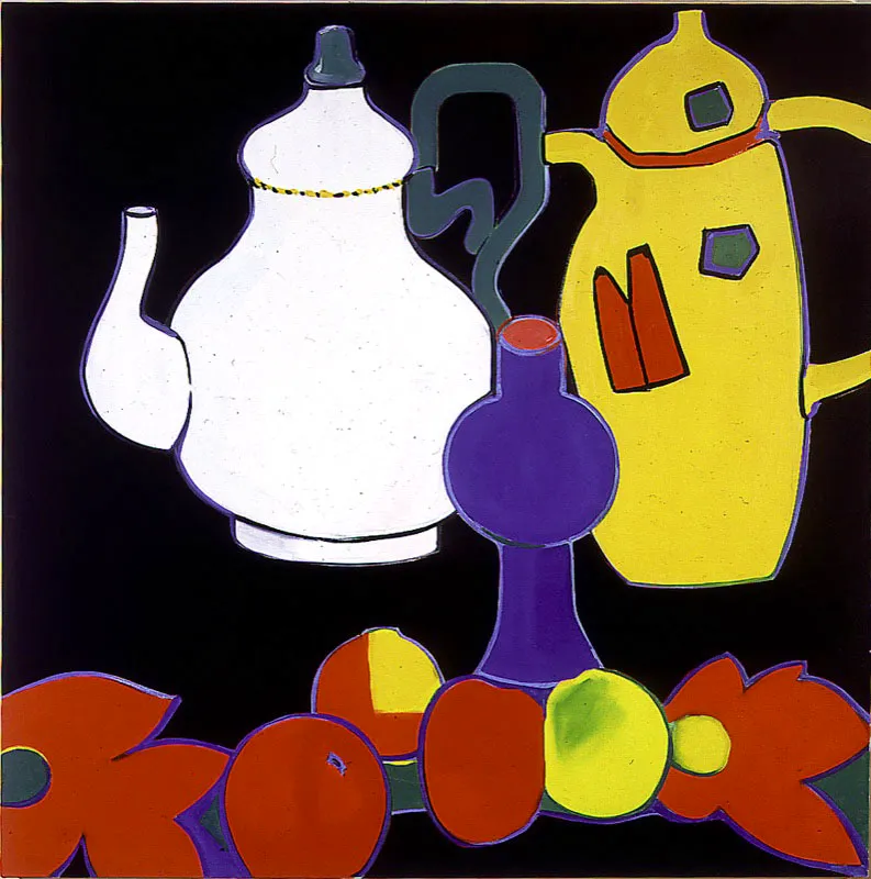Homenaje a Jawlensky / 1987 /
Óleo sobre lienzo / 120 x 120 cm Óscar Monsalve