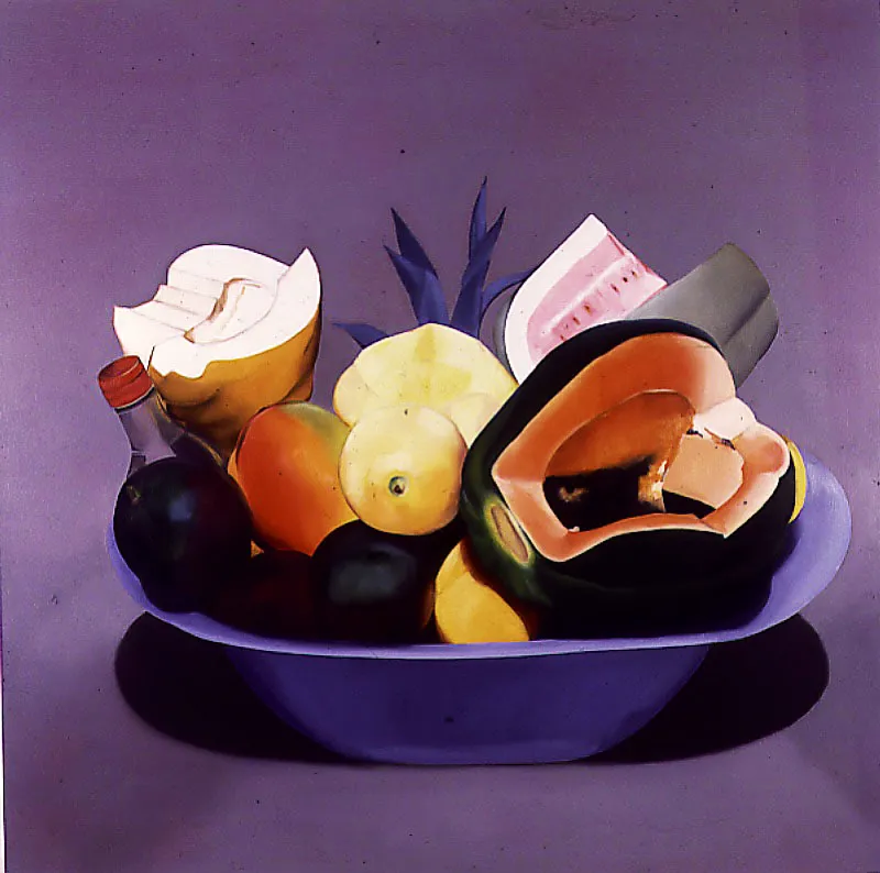 Bodegón de Palenque / 1987 / Óleo sobre lienzo / 120 x 120 cm Óscar Monsalve