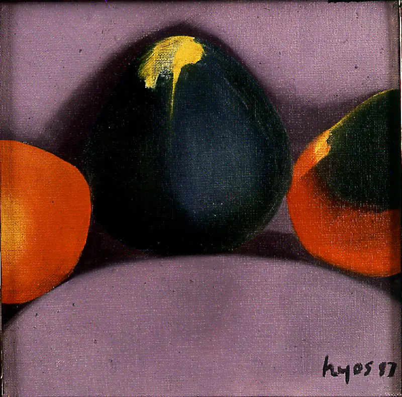 Mangos / 1987 / Óleo sobre lienzo / 22 x 22 cm Óscar Monsalve