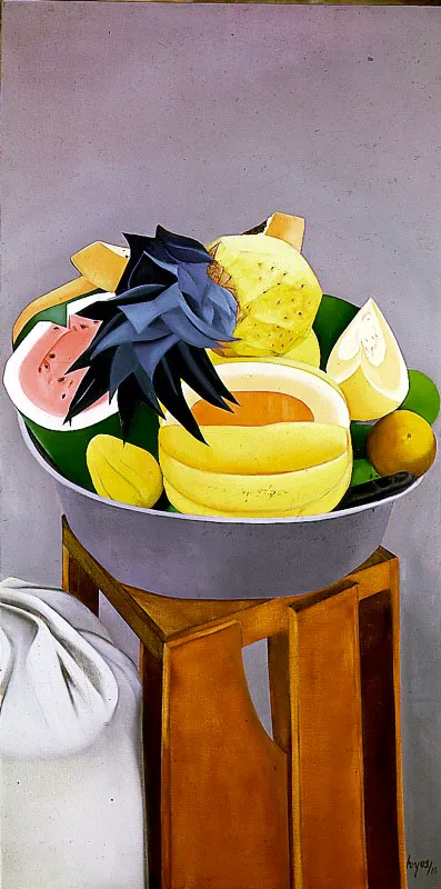 Bodegón de Palenque / 1988 / Óleo sobre lienzo / 100 x 50 cm Óscar Monsalve
