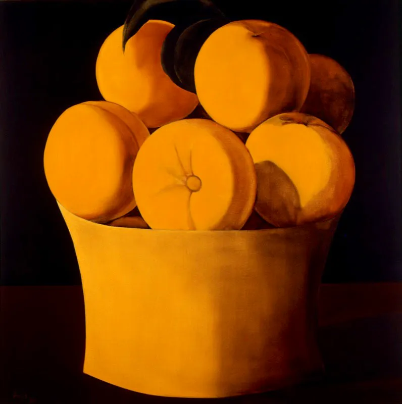 Bodegón. (Homenaje a Zurbarán) / 1986 / Óleo sobre lienzo / 120 x 120 cm Óscar Monsalve
