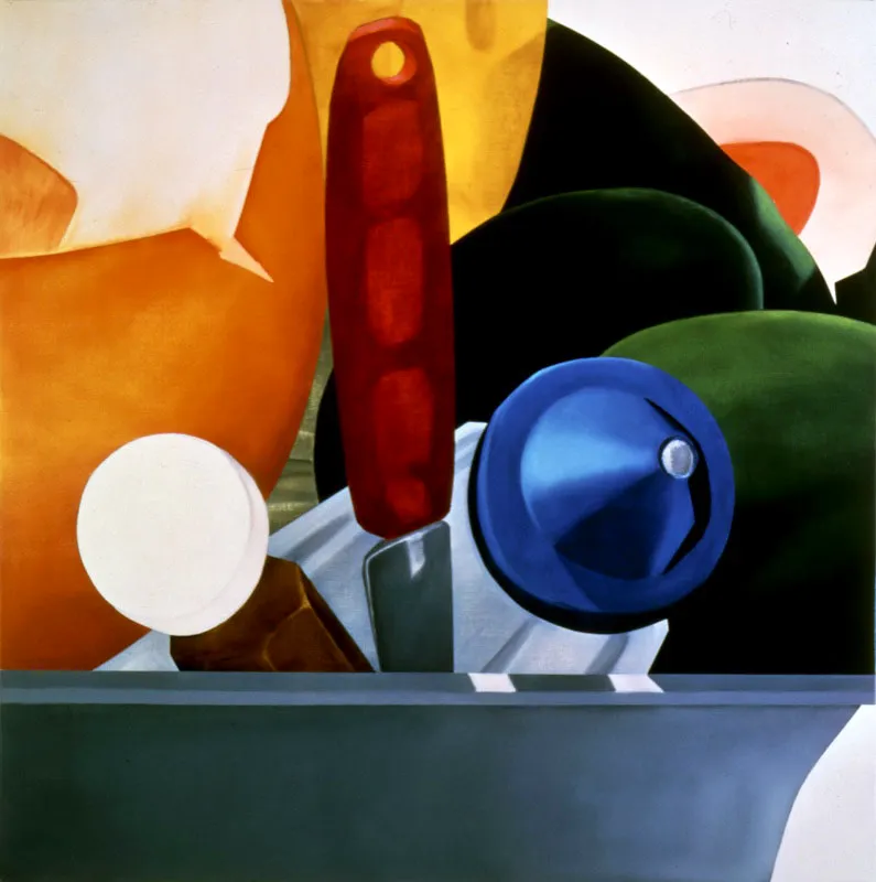 Pink Knife I / 1993 / Óleo sobre lienzo / 100 x 100 cm Óscar Monsalve