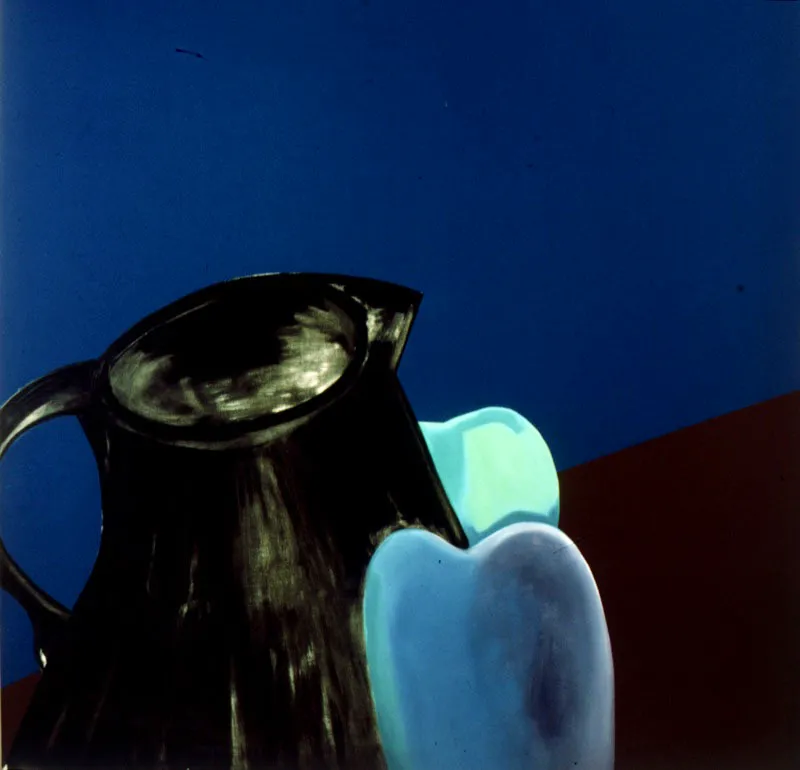 La chocolatera. (Homenaje a Jawlensky) / 1987 / Óleo sobre lienzo / 120 x 120 cm Óscar Monsalve