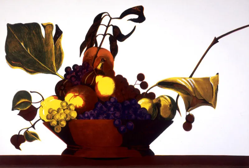 El primer bodegón en la historia del arte. (Homenaje a Caravaggio) / 1988 / Serigrafía / 98 x 142 cm Óscar Monsalve