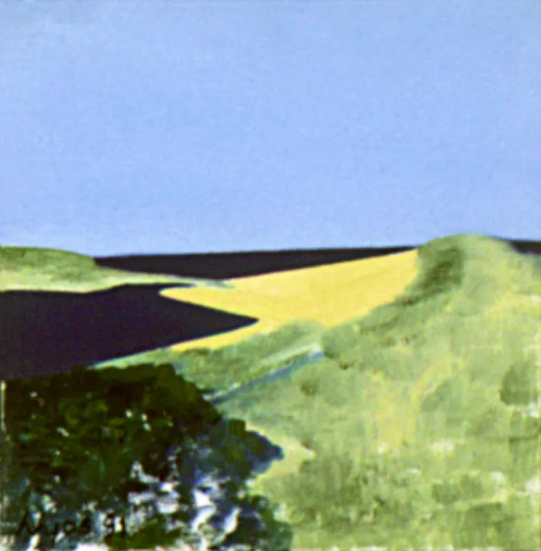 Zag View / 1991 / Óleo sobre lienzo / 23 x 23 cm Óscar Monsalve
