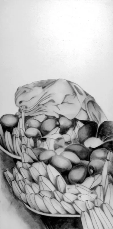 Bazurto / 1991
Carboncillo sobre lienzo / 200 x 100 cm Óscar Monsalve