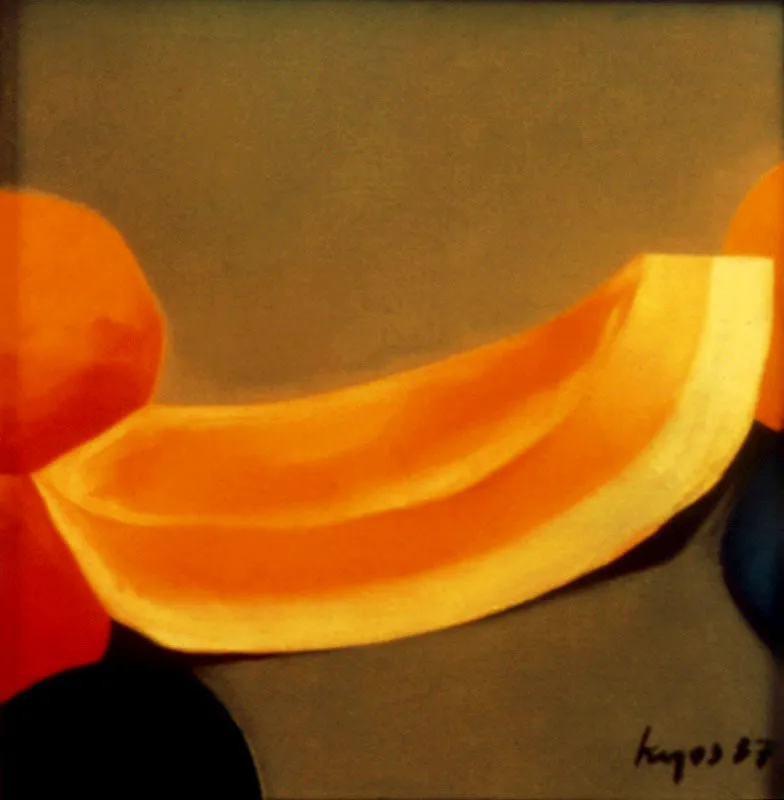 Papaya / 1987 / leo sobre lienzo / 120 x 120 cm scar Monsalve