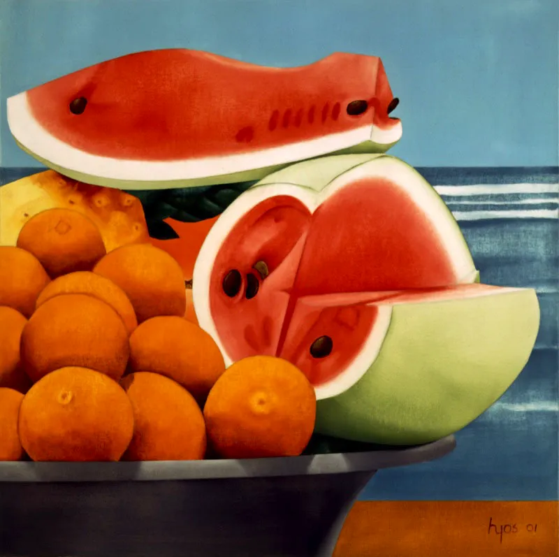 El corte de la patilla IV / 2001 / Óleo sobre lienzo / 60 x 60 cm
Óscar Monsalve