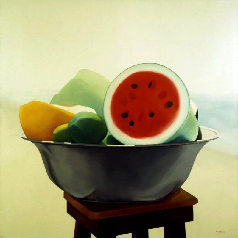 Bodegón atmósfera / 1992 / Óleo sobre lienzo / 150 x 150 cm Óscar Monsalve