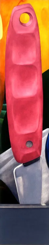 Pink Knife / 1993 / Óleo sobre lienzo / 240 x 50 cm Óscar Monsalve