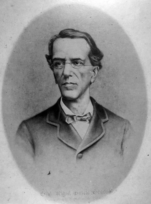 General Miguel García Granados, Presidente provisional de Guatemala, que llegó al poder tras la Revolución liberal, de 1871 a 1873.