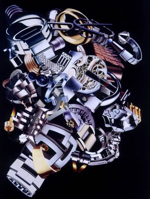 Sin ttulo, 2001. 
Collage sobre cartulina negra, 65 x 50 cm
 Tsu Chen Chen