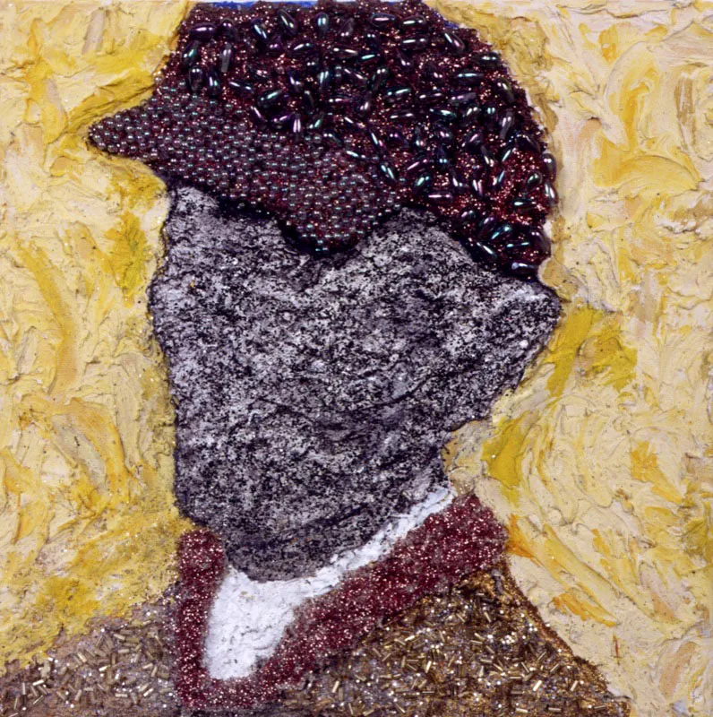 Personaje de la serie Buena Vista Social Club, 2001. 
Tcnica mixta sobre lienzo, 30 x 30 cm  Tsu Chen Chen