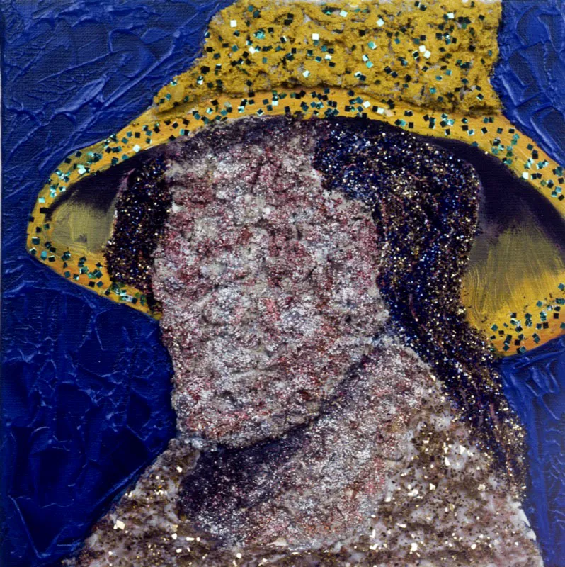 Personaje de la serie Buena Vista Social Club, 2001.
Técnica mixta sobre lienzo, 30 x 30 cm Tsu Chen Chen