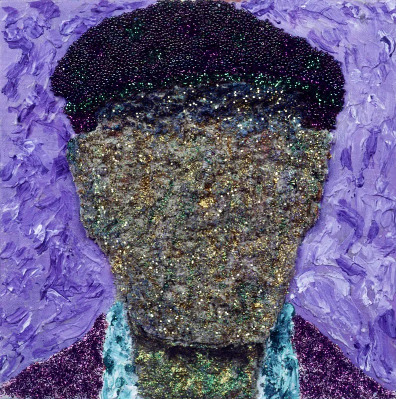 Personaje de la serie Buena Vista Social Club, 2001.
Técnica mixta sobre lienzo, 30 x 30 cm Tsu Chen Chen