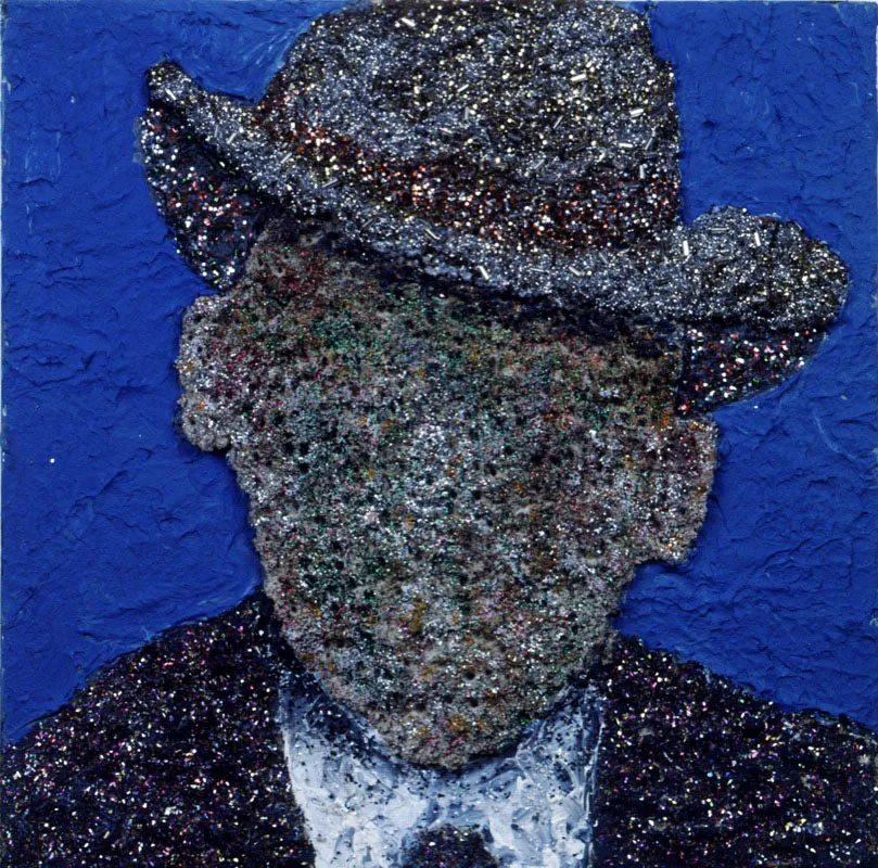 Personaje de la serie Buena Vista Social Club, 2001.
Técnica mixta sobre lienzo, 30 x 30 cm Tsu Chen Chen